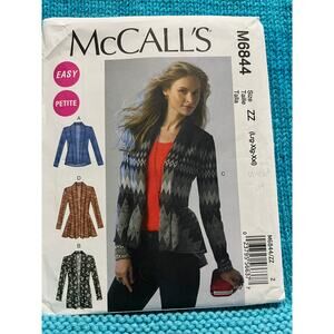 McCalls 6844 Sewing pattern Cardigan ruffle hem size XL XXL XXXL